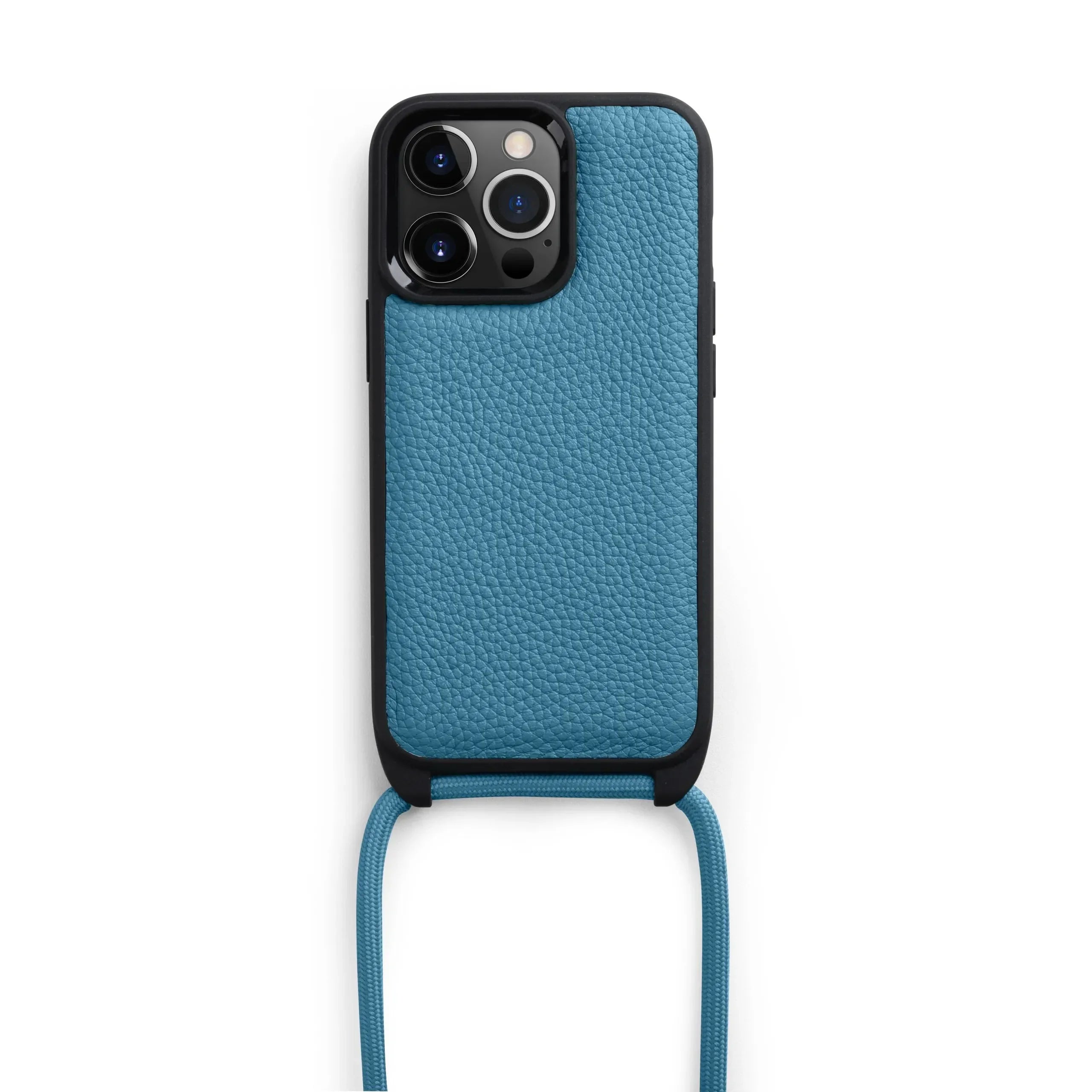 Melkco iPhone 14 Pro Max Strap Series Leather Case - Sky Blue - Tashqila Melkco iPhone 14 Pro Max Strap Series Leather Case - Sky Blue - Tashqila